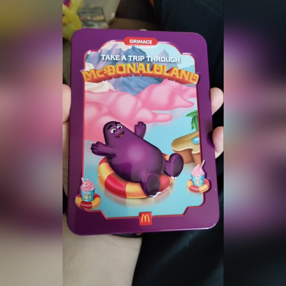 McDonald's McDonaldland Purple and Yellow Tin